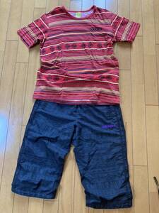 ☆USED ADIDAS ハーフパンツ:M 半袖Tシャツ:L 上下セット