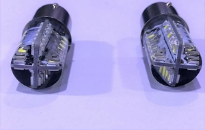 24V用 S25 LED 48連シングル球　シリコンタイプ　ホワイト　5個セット　トラック　バス　ダンプ　トレーラー　重機などにも