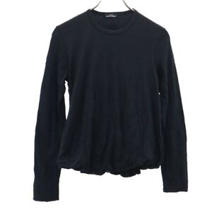 トリココムデギャルソン 90s 1999年 ウール 長袖 シャーリング加工 カットソー ブラック系 tricot COMME des GARCONS レディース