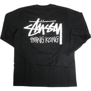 STUSSY ステューシー 24AW STOCK HONG KONG LS TEE BLACK 香港限定ロンT 黒 Size 【XL】 【新古品・未使用品】 20808270