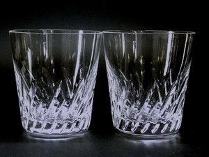 【侍】高品質クリスタルガラス カットガラス 重厚ロックグラス 2客組 ウイスキー 酒器 20-973