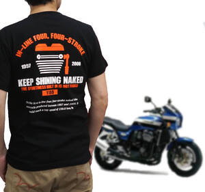 ZRX1100 カスタム BIKER STYLE オリジナルデザイン Tシャツ インナー 黒ブラック【Lサイズ】半袖 Kawasaki ZRX カワサキ ダエグ ZRX1200R