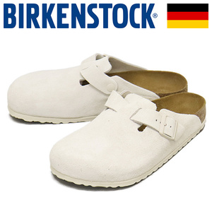 BIRKENSTOCK (ビルケンシュトック) 1024731 BOSTON ボストン スエードレザーサンダル ANTIQUE WHITE レギュラー幅 BI348 41-約26.5cm