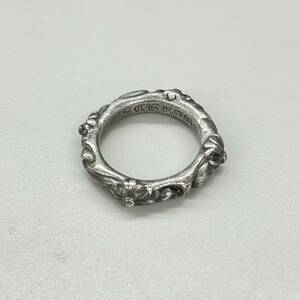 682◎1円スタート◎【インボイスなし】CHROME HEARTS クロムハーツ SBT BAND バンド リング 指輪 925 シルバー メンズ 約15号 アクセサリー