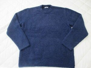 L2319【ZARA/ザラ】ニット/セーター/青・ブルー系/XL/丸首/クルーネック/ザラ マン/メンズ/1度着用