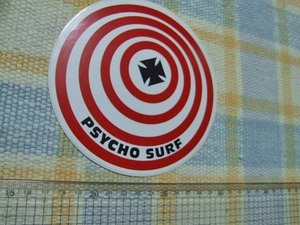 Psycho surfboards/赤丸/ステッカー/シール/大 ※ ヤフーショッピングストア/レア物商会・健美堂でも大量出品中！