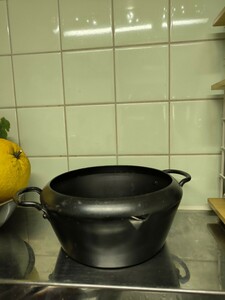 魚菜誂 鉄鍋 両手鍋 天婦羅 油が飛びにくく後処理簡単