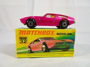 東▲Nwd091/※希少 MatchBox NEW32 MASERATI BORA 英国製 ダイキャスト製ミニチュアカー made in ENGLAND/1円～