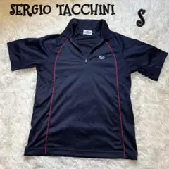 SERGIO TACCHINI 紺色 半袖 ジャージ素材  やや毛玉有 C