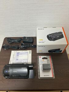 【極上品】 SONY Handycam FDR-AX55 4K 64GB 30x（4K）40x（HD）全画素超解像zoom