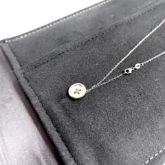 BUTTON NECKLACE SILVER