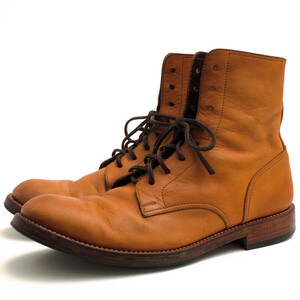 MOTO モト レースアップブーツ 1100 PLAIN TOE LACE UP BOOTS 牛革 カーフ 手染め プレーントゥ レザーソール