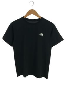 THE NORTH FACE◆S/S SQUARE LOGO TEE_ショートスリーブ スクエア ロゴ Tシャツ/M/ポリエステル/BLK/無