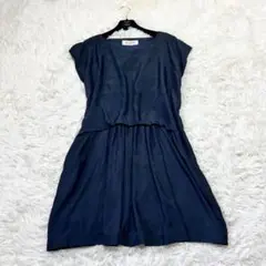 【クリーニング済】美品　ロペ　ドレープチュニックワンピース　とろみ生地