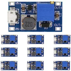 MT3608 降圧コンバータ ブーストステップアップ 昇圧型 高効率ステップダウン回路基板 10個セット DC-DC 昇圧電源モジュール 2A 2V-24V to 5V-28V 9V 12V 24V 精密 小型