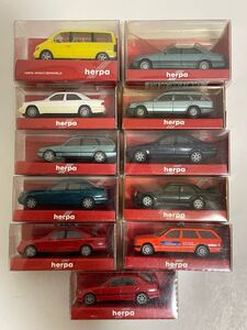 送料込み herpa 1/87 メルセデス ベンツ 計11台セット ミニチュア ミニカー ヘルパ 190E S600 E320 300TE C180T Cクラス Vクラス Sクラス