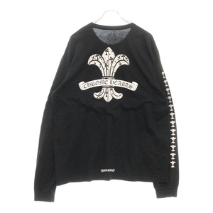 CHROME HEARTS クロムハーツ BS FLEUR L./S Tee バック BSフレア ロゴプリント 長袖Tシャツ ブラック