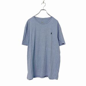 POLO 半袖 ロゴ プリント Tシャツ XL~ ブルー ポロ シンプル カジュアル ビッグサイズ 古着卸 アメリカ仕入 a508-5245