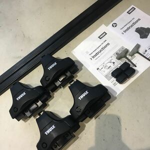 THULE トヨタ ウィッシュ10系(ZNE10G・ZNE14G) ベースキャリアセット (フット754 +スクエアバー761+KIT1296) TOYOTA ZNG WISH スーリー