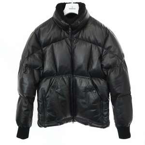 MONCLER モンクレール 23AW AISNE JACKET レザーパデッドジャケット I20911A0008750118 ブラック 3 ITXOJDUOWQZG