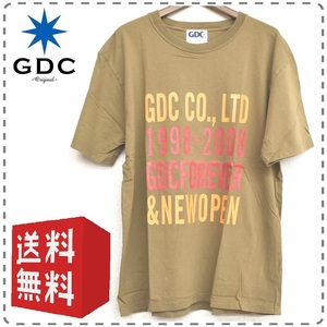 男女兼用 ユニセックス メンズXSサイズ 茶 GDC ジーディーシー 半袖Tシャツ 名古屋オープンスタッフTシャツ 綿100% 全国送料無料 A592