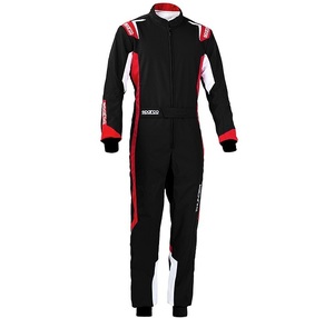 【新品】sparco スパルコ レーシングスーツ THUNDER サンダー CIK/FIA Level-2公認 ブラック/レッド XLサイズ