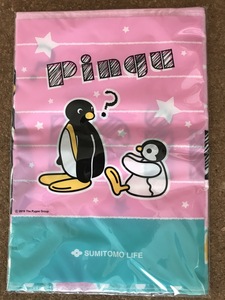 ピングー　住友生命　SUMITOMO LIFE　Pingu　ミニバスタオル(約110×40㎝) ピンク系　1点　送料無料