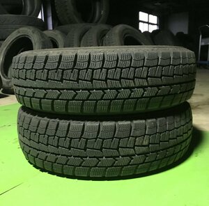 管理番号：C1-29-3●【送料無料！2本セット】155/65R13 DUNLOP WINTERMAXX WM02 2019年製 山あり/冬タイヤ/適格請求書発行可能