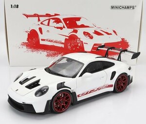 Minichamps ミニチャンプス 1/18 ダイキャストモデル 2022年モデル ポルシェ PORSCHE 911 (992) GT3 RS 2022 ホワイト レッドホイール