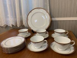 【美品】Noritake ノリタケ VILLA HAVEN ヴィラヘブン カップ&ソーサー 5客　ディナープレート 大皿 1枚 中皿 5枚 セット まとめて