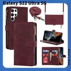 手帳型 ショルダー クロスボディ Galaxy S22 Ultra 5G