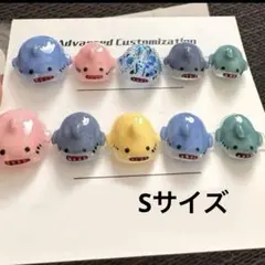 サメ　可愛い3Dネイルチップ　付け爪