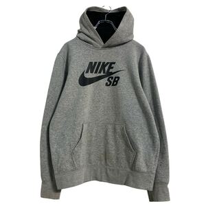 NIKE SB ロゴ スウェット パーカー キッズ XL グレー ナイキ プルオーバー 古着卸 アメリカ仕入 a609-7122