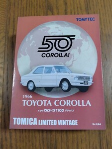 TOMYTEC　トヨタカローラ50周年記念 1966 カローラ1100 デラックス 1/64　トミカリミテッドヴィンテージ 