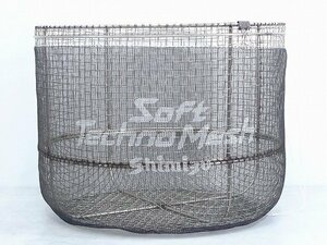 60ME13▲【19】未使用品Shimizu/シミズSoft Techno Mesh/ソフトテクノメッシュ約38cm黒色タモ網用替網・あゆアユ釣り