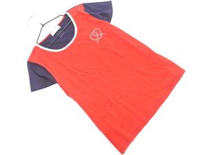 ネコポスOK PETIT BATEAU プチバトー Tシャツ 120cm 赤ｘ紺 ■◆ ☆ eec3 子供服