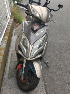 【通勤快速】KYMCO レーシングキング 180FI 希少色 社外マフラー GIVIリアボックス付 前後ディスクブレーキ 高速走行可 検 PCX 150cc