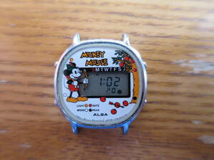 ミニゲーム付　セイコー　アルバ　ミッキーマウス　SEIKO ALBA Y744-5000　ディズニー　腕時計　昭和50年代