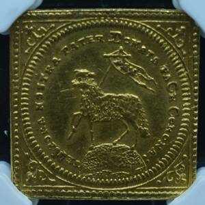 ラムダカット 地球に乗る羊 NGC UNC DETAILS ドイツ ニュルンベルク 金貨