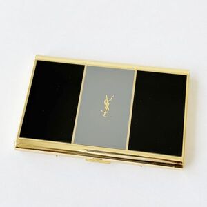 ◆ イヴ サンローラン YSL シガレットケース ロゴ ブラック ゴールドカラー 名刺入れ カードケース たばこ 喫煙具 Yves Saint Laurent