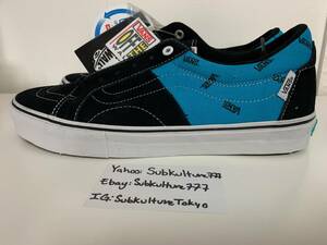 【新品】vans off the wall logo blue black old school バンズ　all over print 　28.5cm