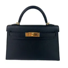 新品未使用 HERMES エルメス Mini kelly ミニケリー Black ブラック  GHW ゴールド金具 Epsom エプソン Stamp-B B刻印 ショルダーバッグ　レディースバッグ