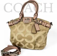 【美品☆】コーチ　COACH オプアート　ハンドバッグ　2way ショルダー