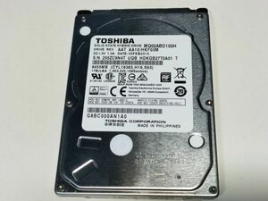 【使用時間8383時間】東芝 750GB HDD MQ02ABD100H 2.5インチ 9.5mm厚 CrystalDiskInfo正常判定【9N4T】