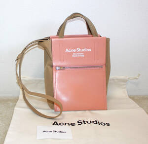 ☆Acne Studios BAKER S トートバッグ アクネ ピンク×ベージュ トートバッグ S ★国内正規品 保存袋付き ★トゥモローランド ロンハーマン