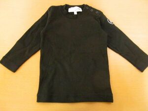 (56781)agnes b.　アニエスベー　キッズ　コットン　長袖　Tシャツ　カットソー　ブラック　2ans　USED