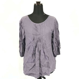 BANANA REPUBLIC★絹/シルク100%/七分袖/ブラウス【women’s size -XS/紫/purple】Tops/Shirts◆BH85