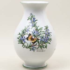 NRjn ロイヤルウースター ROYAL WORCESTER ハーブ HERBS 花瓶 26cm 飾り壺 箱付き 美品