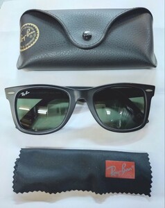 ☆ 希少・マットブラック!! Ray-Ban/レイバン WAYFARER/ウェイファーラー RB2140ーF 901ーS 52サイズ 定番 サングラス 純正ケース ☆