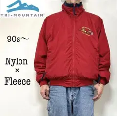 90s〜 tri mountain red nylon jkt